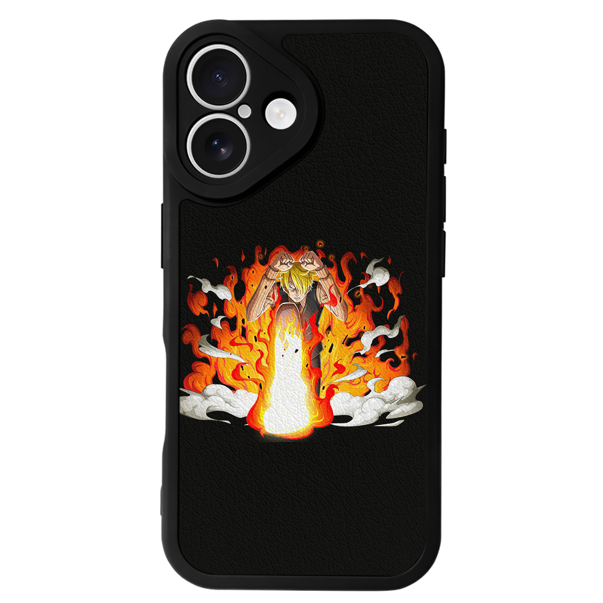 （画像用） ワンピース サンジ ONE PIECE Sanji 【iPhone 16シリーズ対応】シリコンスマホケース（レザー調） 材質：シリコン
